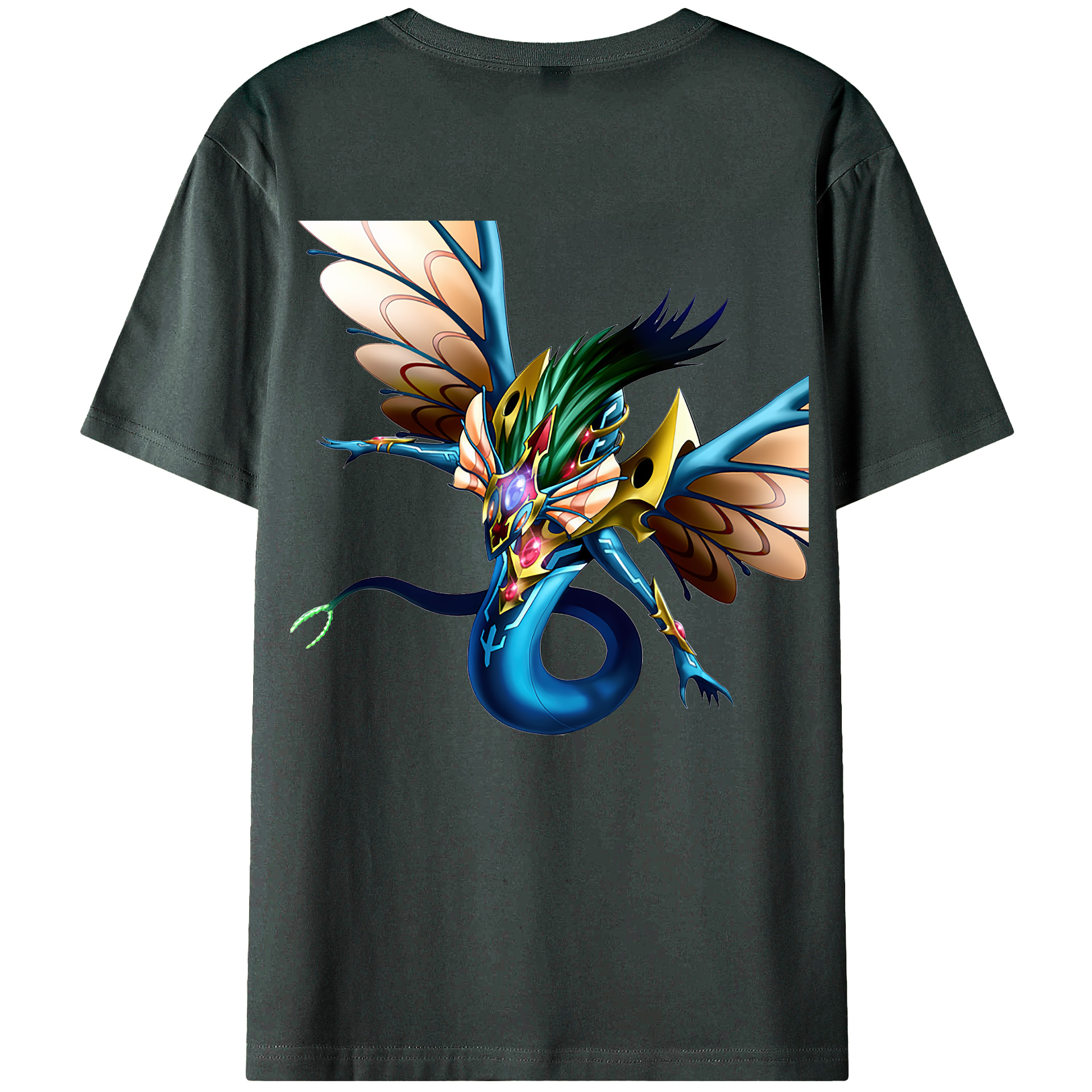 （画像用） 遊☆戯☆王 Yu-Gi-Oh! 綿100％ メンズ半袖Tシャツ（バックプリント） 通気性